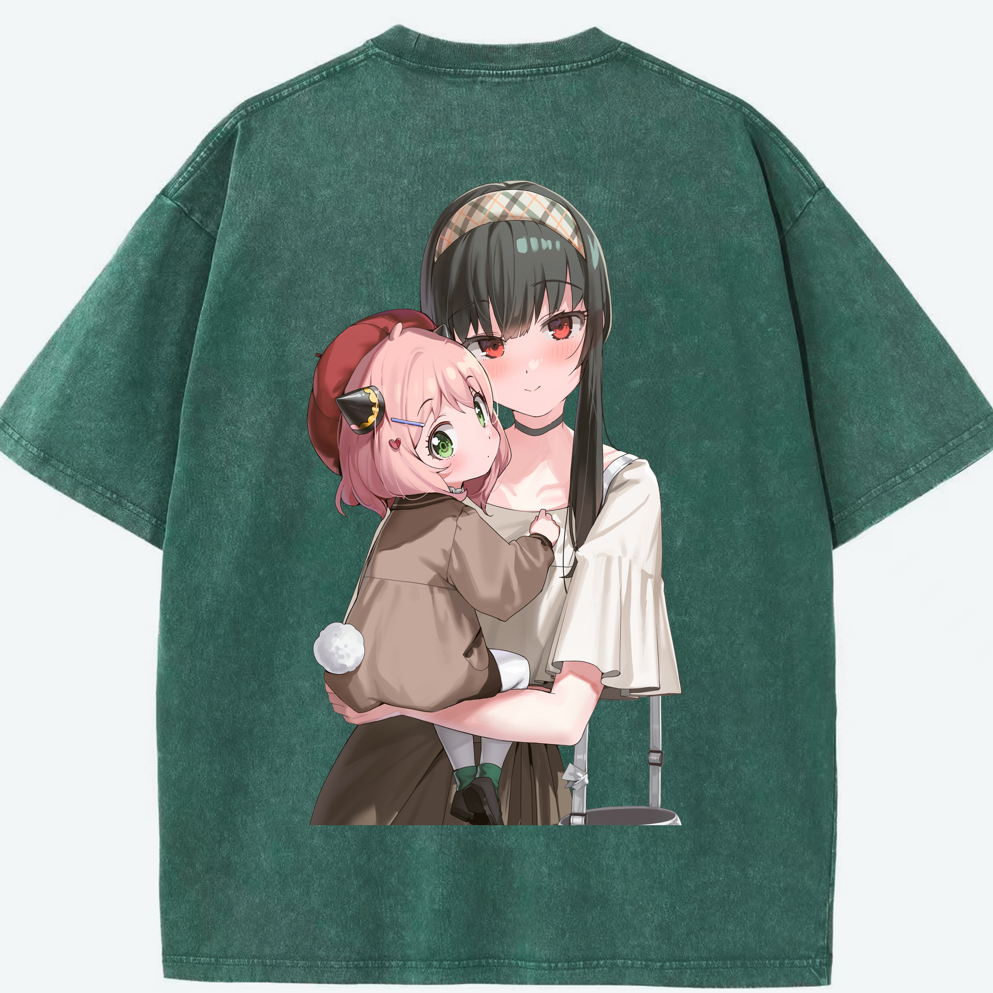 （画像用） SPY×FAMILY间谍家家酒 綿100% ヴィンテージ風 半袖Tシャツ（背面プリント）